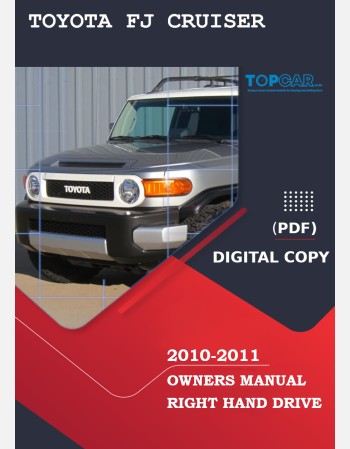 toyota fj cruiser 2010-2011 owners manual